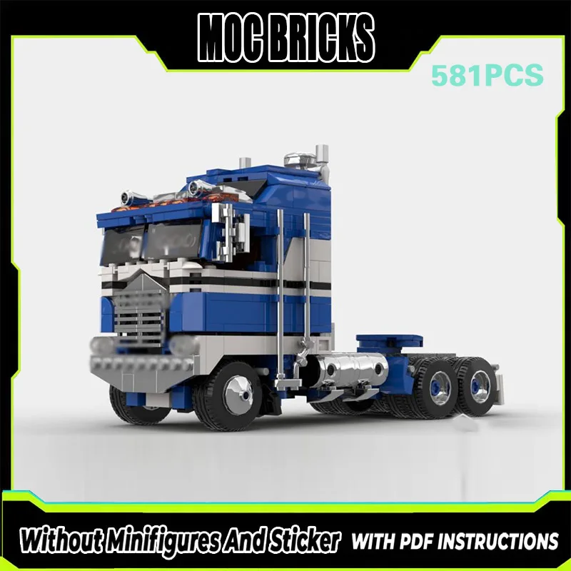

City Car Model MOC Building Bricks K100 American Flatbed Truck Modular Technology Gifts Holiday Assemble Children Toys Suit