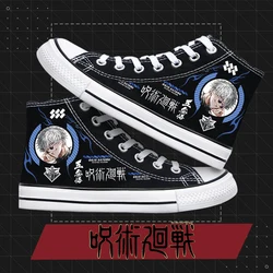 Jujutsu Kaisen Anime Merchandise Sneakers Satoru Gojo and Ryomen Sukuna Printing Casual Canvas Shoes Comfortable Flat Shoes Gift