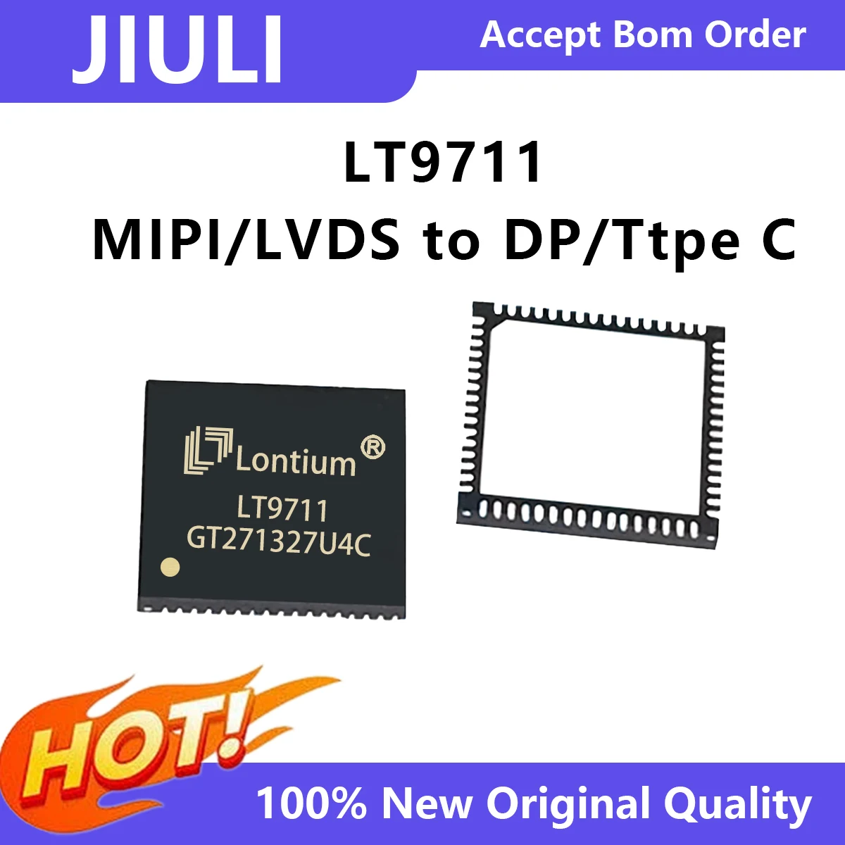 LT9711(chip)-Dual-Port MIPI/LVDS to DP1.2 converter with internal Type-C