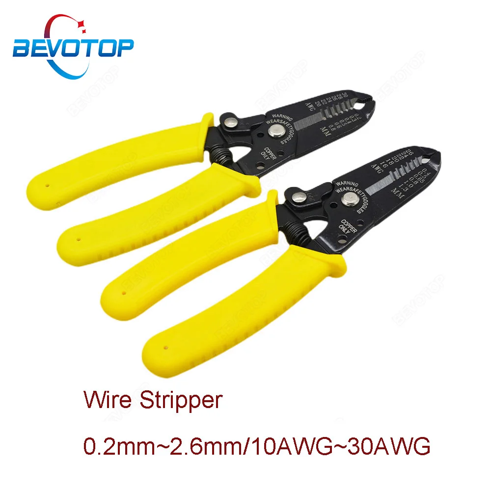 Professional Wire Stripper Wire Cable Cutter Plier Electrician Tool 10AWG~30AWG Stripping Tools Crimping Pliers Terminal Tool