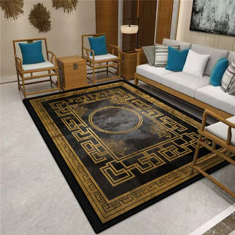 

Фланелевой ковер в китайском стиле, украшение для гостиной, дома, детской спальни, нескользящие моющиеся коврики, большой ковер для офиса