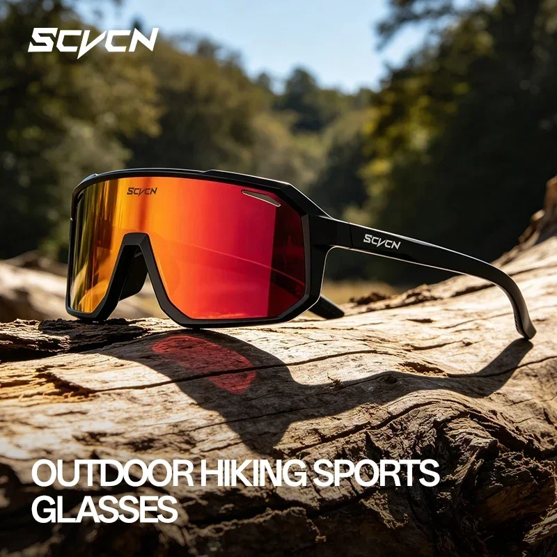 SCVCN Hot UV400 Hiking Sunglasses Fashion Men Women Windproof Running Glasses Pickleball Sports Goggles Outdoor Cycling Eyewear