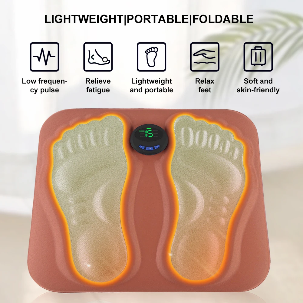 

Foot Massager Mat Foot Acupressure Device Muscle Relaxation Electric Foot Massager Electronic Foot Stimulator for Men Women