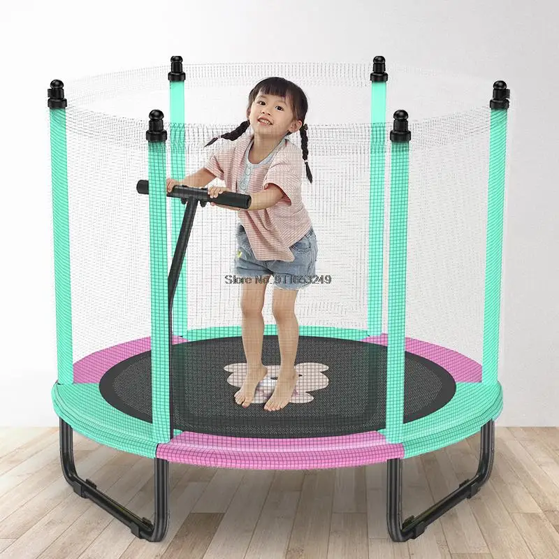 

Trampolines for Kids Outdoor Indoor Mini Toddler Trampoline with Enclosure, Safety handrail, Birthday Gifts for Kid