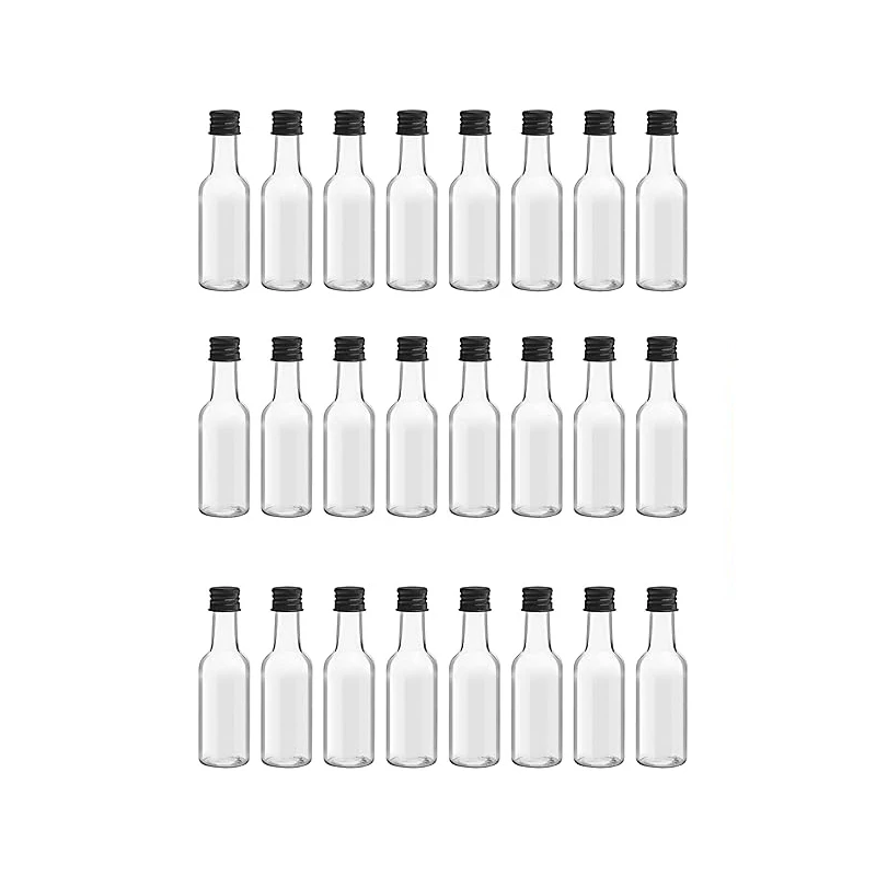 1,7/50pcs Mini Schnaps flaschen 50ml leere wieder verwendbare Plastik oz Spiritus flaschen für Hochzeiten Partys