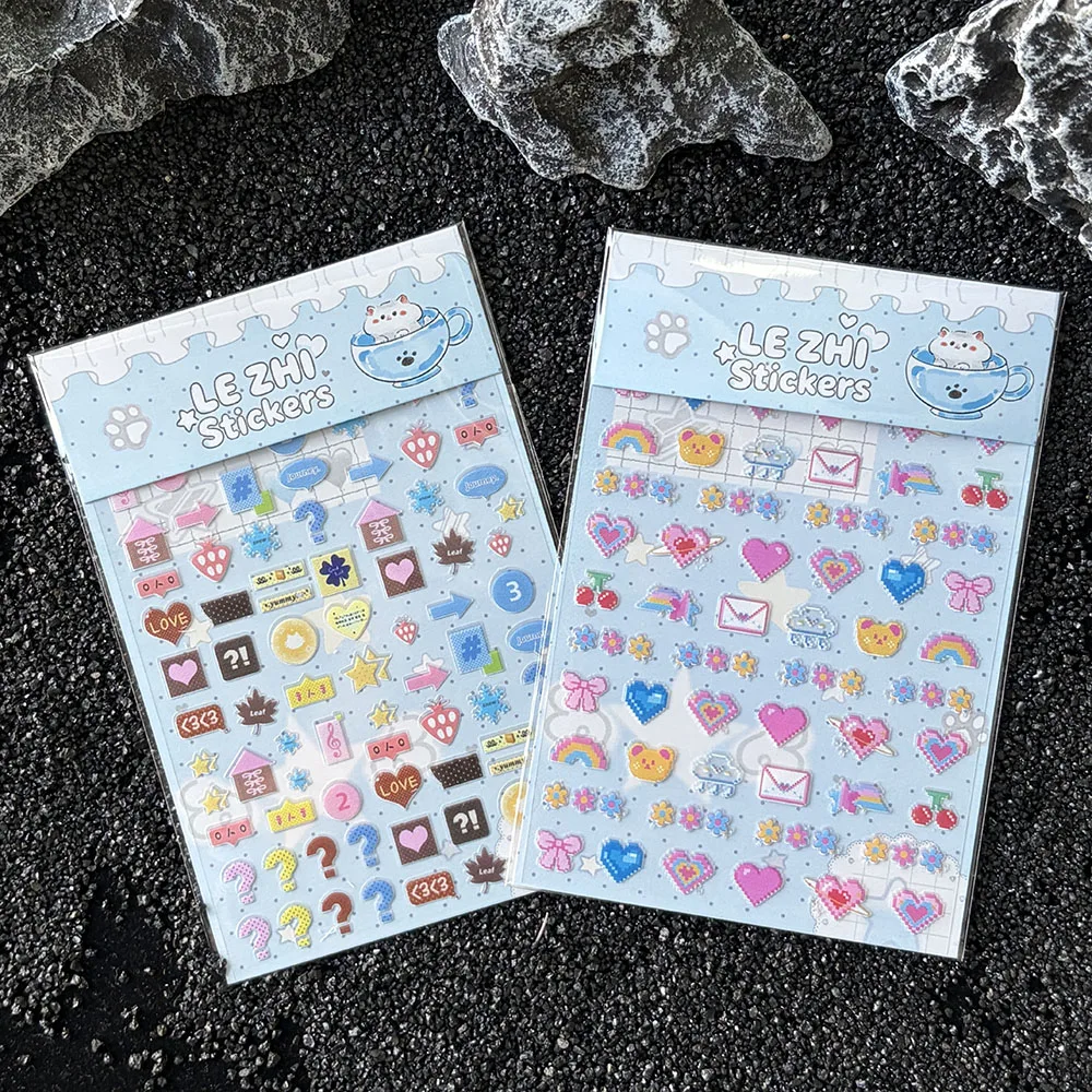 Cartoon Mini Sticker Tiny Pet Food Animal Bear Stickers Art Nail Sticker Decor DIY Notebook Scrapbook Planner Decals