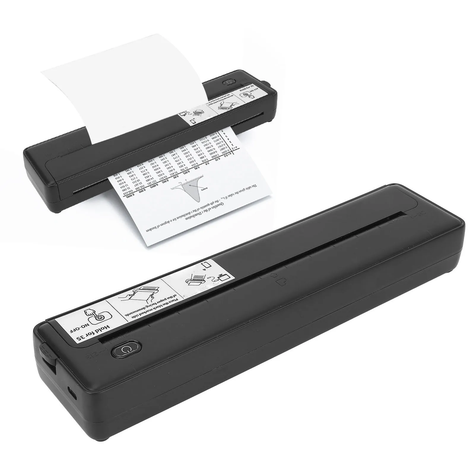 

A4 203DPI Bluethooth Thermal Printer Multifunctional Portable Inkless Wireless Printer Type C Charging Port for Home and Office