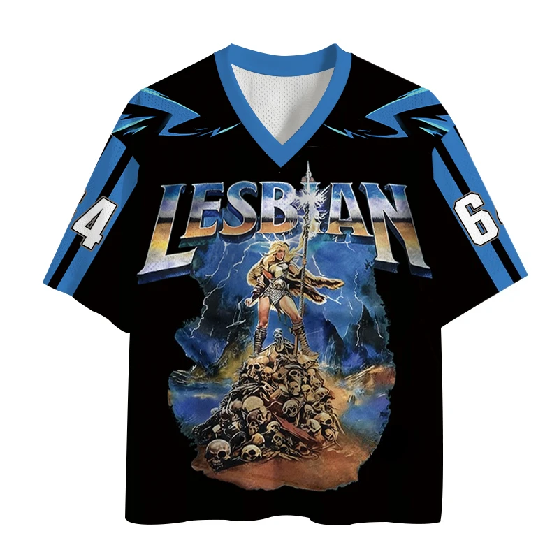 2026 Summer Hot Selling Retro Warrior Art Trend V-neck T-shirt Men's/Women Leisure Outdoor Sports Fitness Quick Drying T-shirt