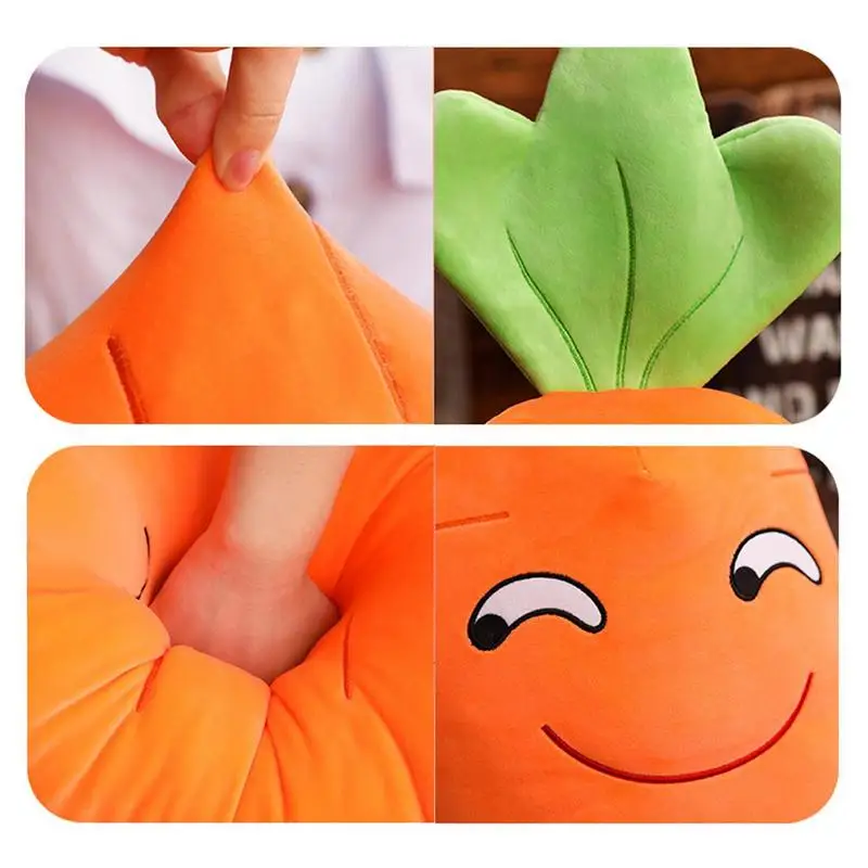 Artificial Vegetable Carrot Soft Stuffed Pillow Dolls home Sofa Decors Cartoon Carrot Plush Toy For Boys Girls Easter Party Gift