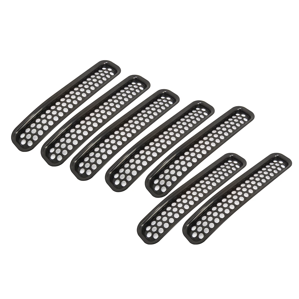 Front Grill Mesh Inserts Clip-in Honeycomb Grille Guards For Jeep Wrangler TJ & Unlimited1997 1998 1999 2000 2001 2002 2003-2007