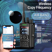 ABBREE AR-869 Walkie Talkie Bluetooth Program GPS Air Band Transceiver Wireless Copy Frequency FM AM Type-C Ham Two Way Radio