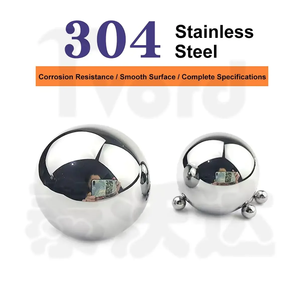 

10-1000pcs Solid 304 Stainless Steel Ball Dia 0.5/0.8/1/1.1/1.2/1.5/2/2.381/2.5/3/3.5/4-23mm Precision Smooth Bearing Steel Ball