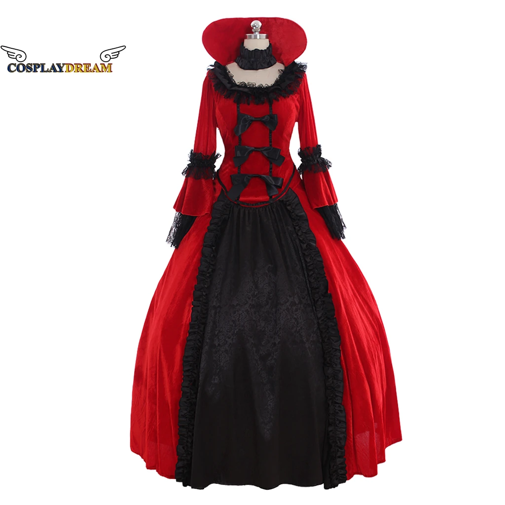 

Queen Tudor Elizabeth Cosplay Costume Red Dress Victorian Fancy Dress Ball Gown Medieval Renaissance Wedding Ball Gown Dress