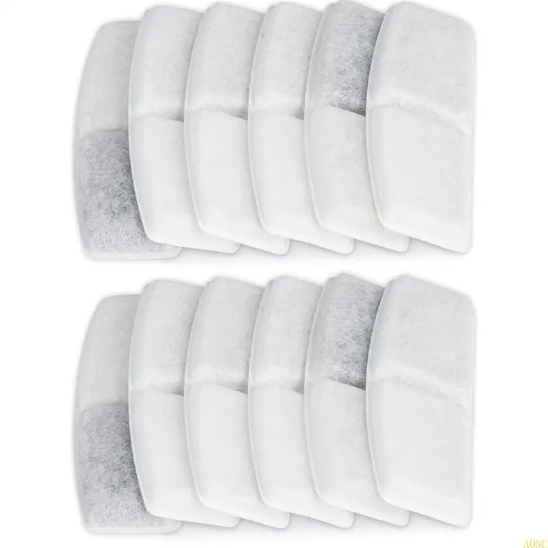 

A0NC Pack of 12 Long Lasting Filters Pet Filter Drinking Fountain Filters Water Fountain Filters for Pet Water Fountains