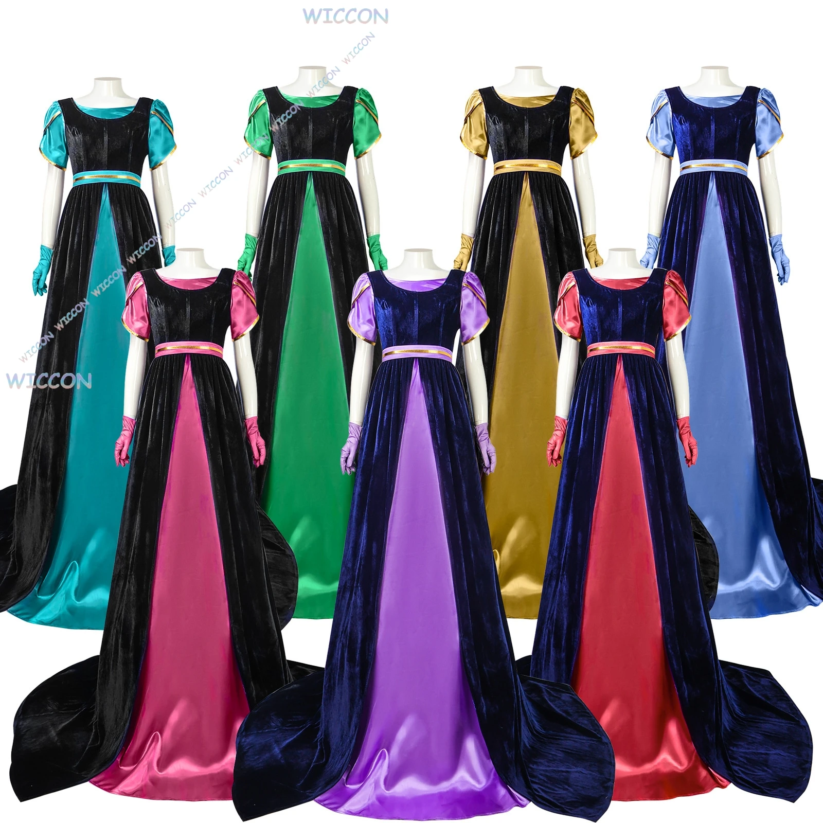 

Hemera/Renaissance Cosplay Costume Halloween Dancing Outfit Bridgerrtonn Medieval Women Long Gown Tie-Waist Retro Formal Dress C
