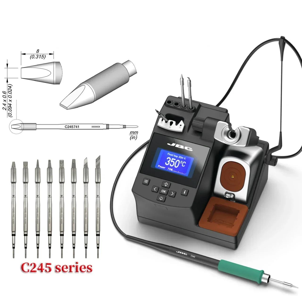 La CD-2BHQF originale inclut la station de soudure de précision de poignée à usage général T245 pour l'application