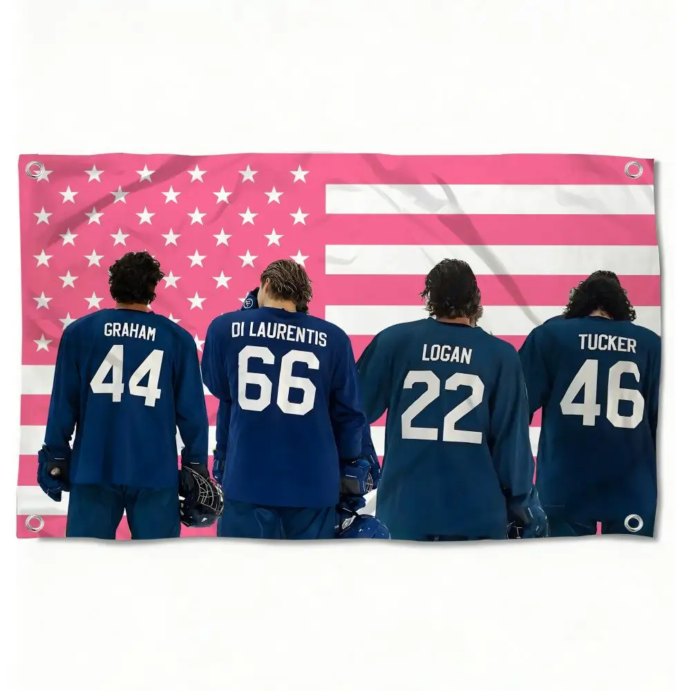 American drama tv O-Off Campus Flags Horizontal High Density Knitted Fabric European Simple For Durable Outdoor Indoor Use