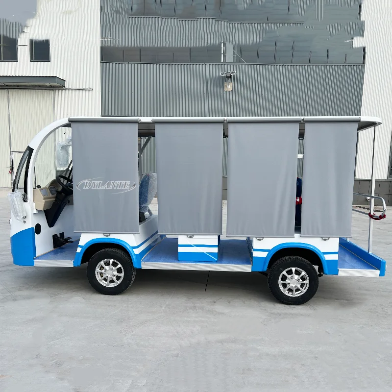 2025 حار بيع 8 + 3 مقعد سيارة كهربائية صغيرة لمشاهدة معالم المدينة اختياري اللون 72 فولت 5000 واط حافلة لمشاهدة معالم المدينة الكهربائية سيارة للبيع #6