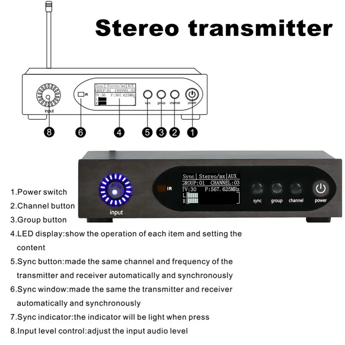 TKG 566-590MHz P301 stage Stereo In Ear Monitor Professional Audio Stage Return Wireless Monitoring System For Bands Musicians