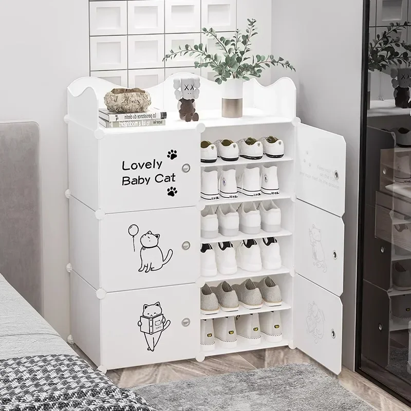 Stable Shoe rack multi-layer simple shoe cabinet explosion door household storage artifact space-saving dormitory indoor storage