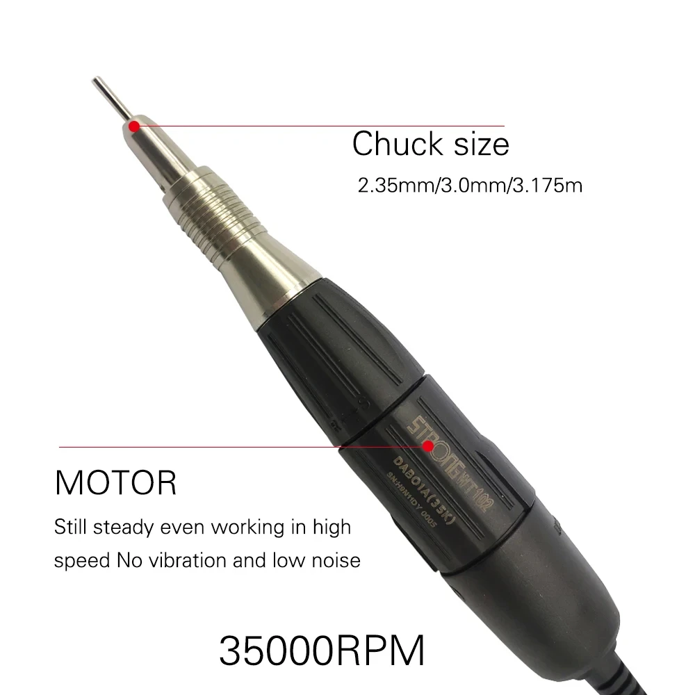 

Strong90/102L Brushless Engraving Drill Machine Micromotor with 2.35mm Chuck 35000rpm