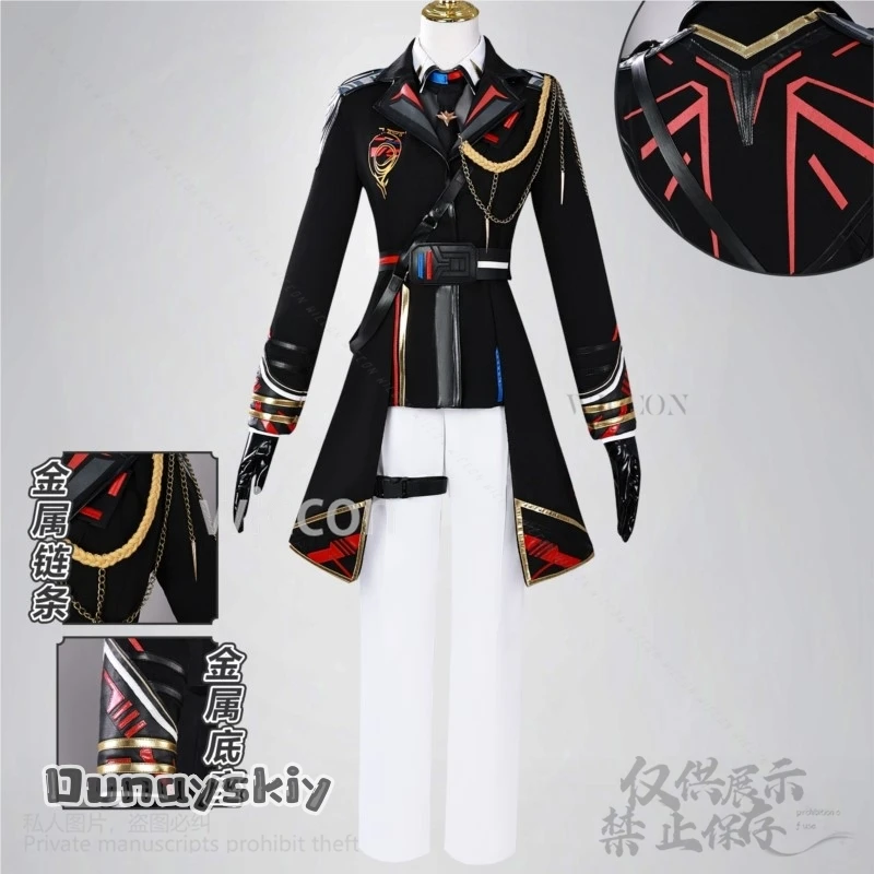 Anime Game Love And Deepspace Cosplay Heroine Caleb Xia Yizhou Costume Air Captain Punk Uniform Long Wigs Girls Woman Customized