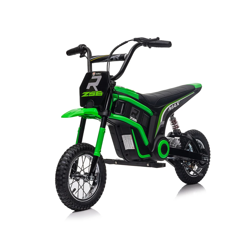 Children's Riding 24V Electric Toy Off-road Motorcycle Dirt Bike, Double Suspension, Manual Double Brakes Electric Motorcycle