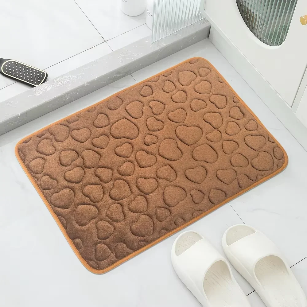 1 قطعة الحصير ماصة للحمام منقوشة بالحجر، الحصير باب الحمام، الحصير الأرضية، والحصير المضادة للانزلاق للحمامات #4