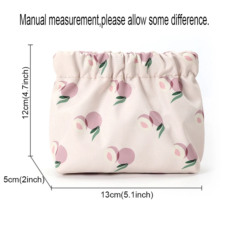 Printed Storage Bags Portable Women Cosmetics Lipsticks Storage Case Headphone Coin Change Holder Storage Supplies