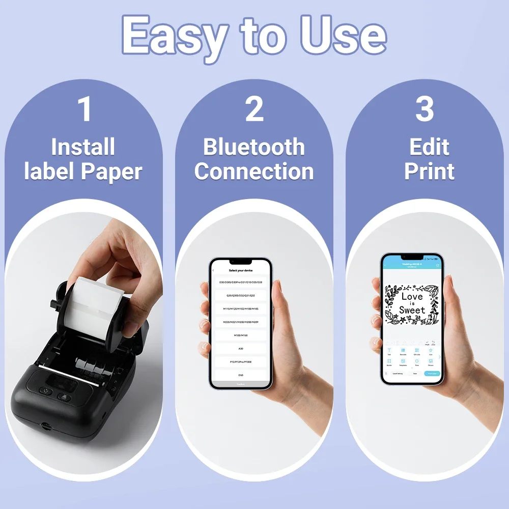 Mini Printer Sticker Portable Printer Sticker Used for Phomemo M110 M220 M221 M120 Thermal Label Stickers Pocket Labeling Maker