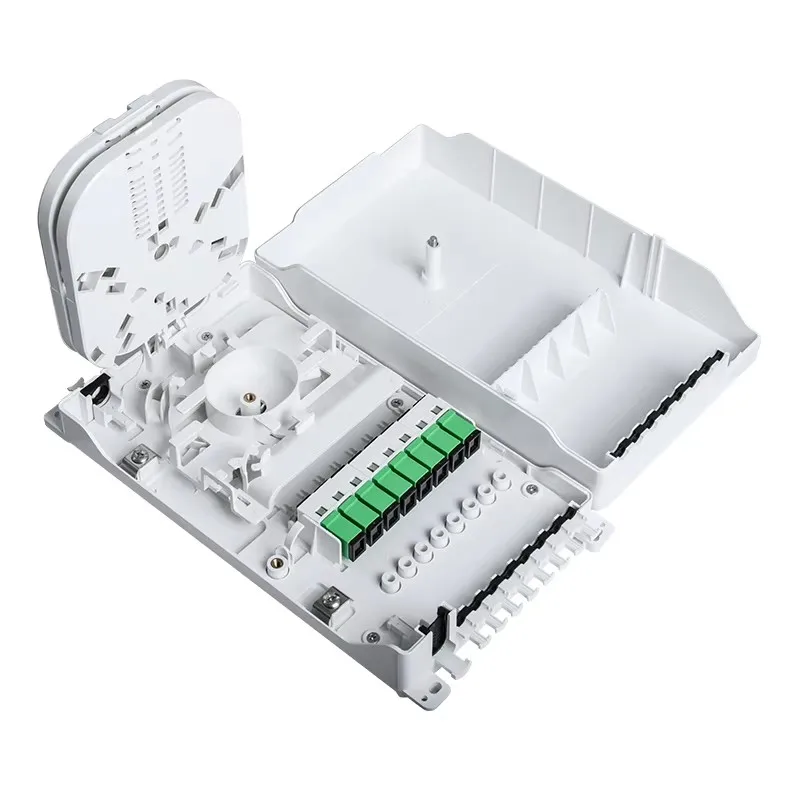 Optical fiber distribution box 8-core wall mounted indoor and outdoor optical fiber distribution box