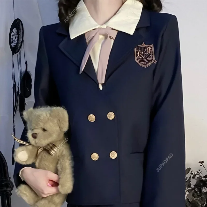 Japanse Schooluniform Meisjes College Stijl Herfst en Winter Lange Sportjas Rok JK Matrozenpakje Anime Cos Kleding Vrouwen