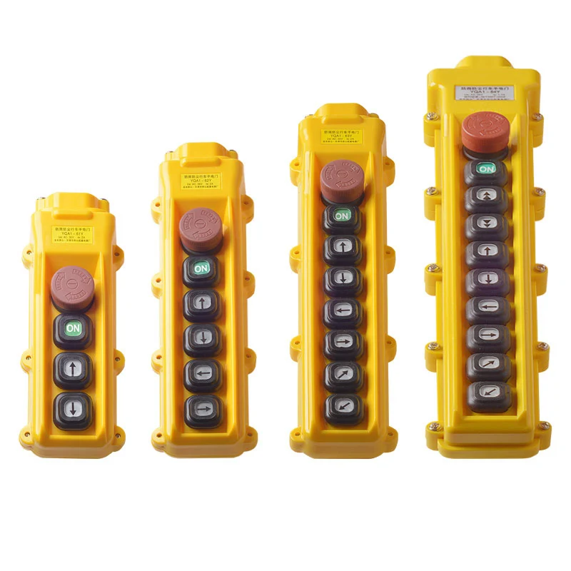 61Y 62Y 63Y 64Y Rainproof Single Double Speeds Hoist Switch Push Button for Crane Switch Pendant controller 61YS 62YS 63YS 64YS