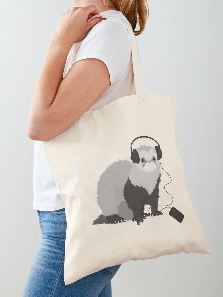 Funny Musical Ferret Tote Bag Handbags bags luxury women tote bags men tote bag