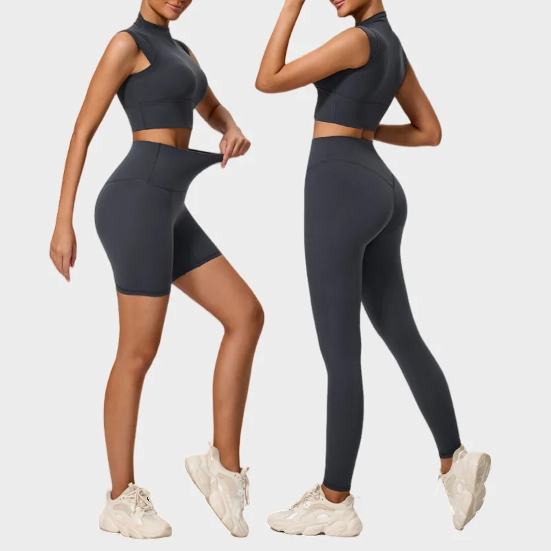 

Women's Seamless Yoga Set - High Elasticity Supportive Sports Vest & Leggings Quick Dry Gym Fitness Workout Set