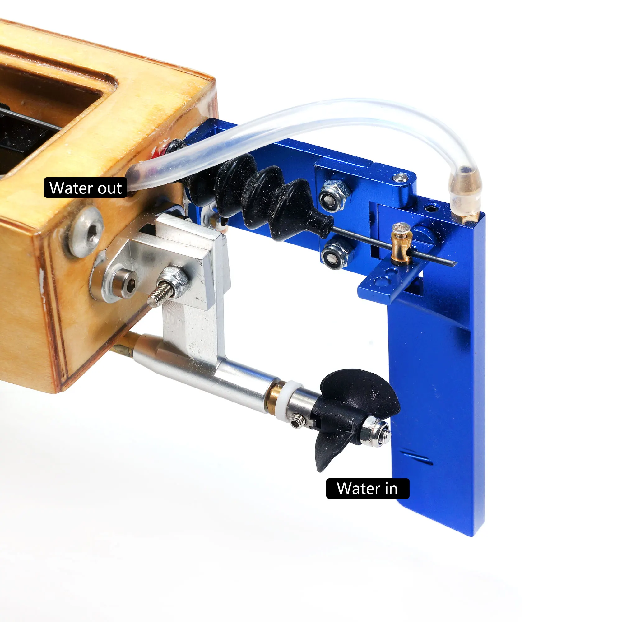 Barca a velocità RC 495mm Sponson in legno Outrigger Gamberetti Kit di costruzione di modelli di barche da corsa Motoscafo radiocomandato