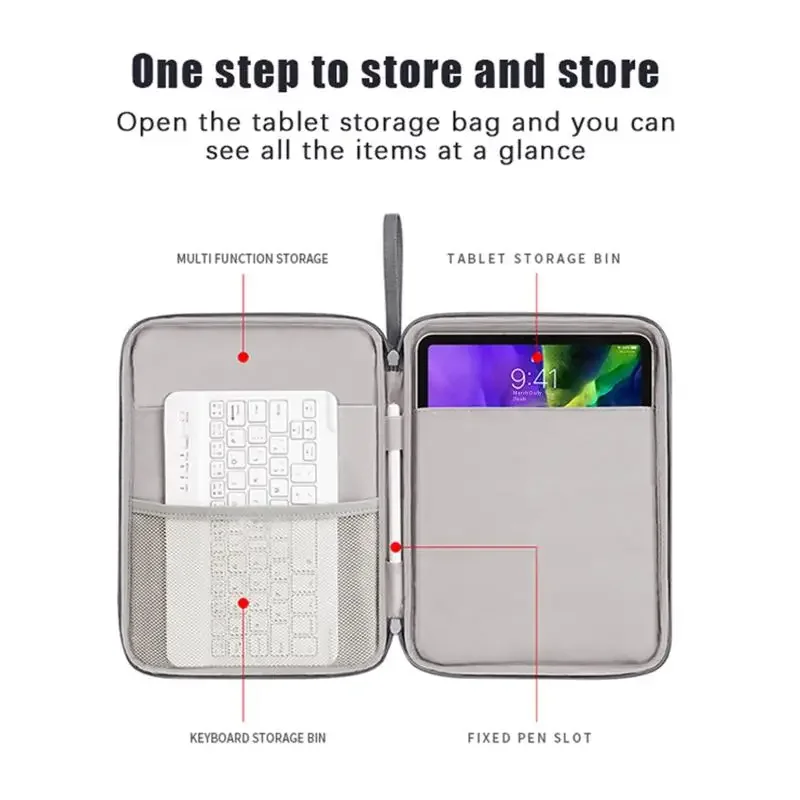 

10.9 Inch 12.9 Inch Tablet Protective Case Portable Storage Bag Tablet Handbag Laptop Sleeve Case Zipper Carrying Bag