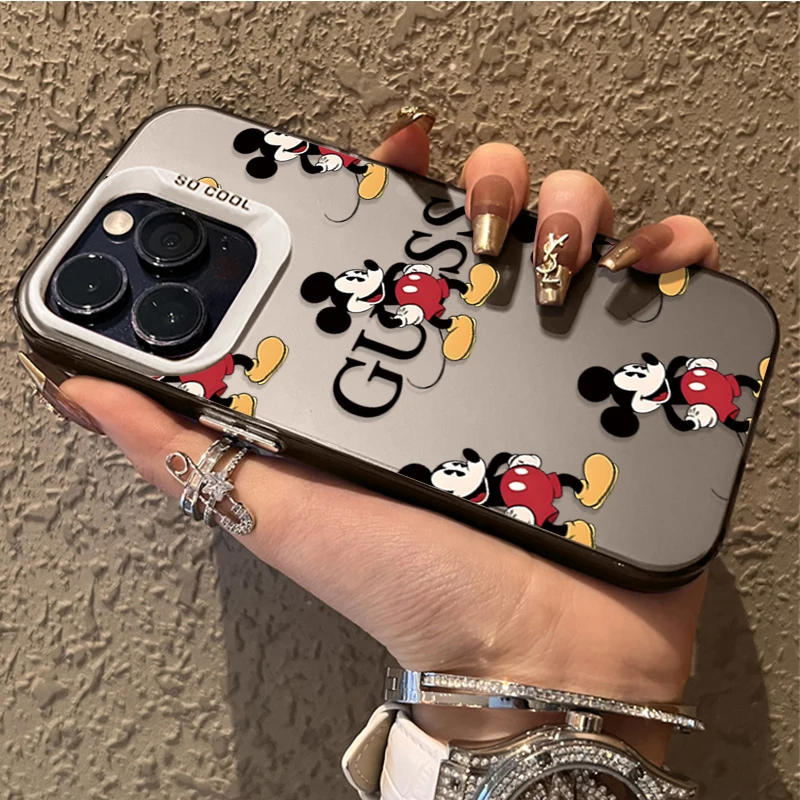 Disney Mickey Couple Phone Case for iPhone 17 16 15 14 13 12 11 Pro Max Plus 17 Air 16E X XR XS Max Hard Shockproof Bumper Cover - náhled 4