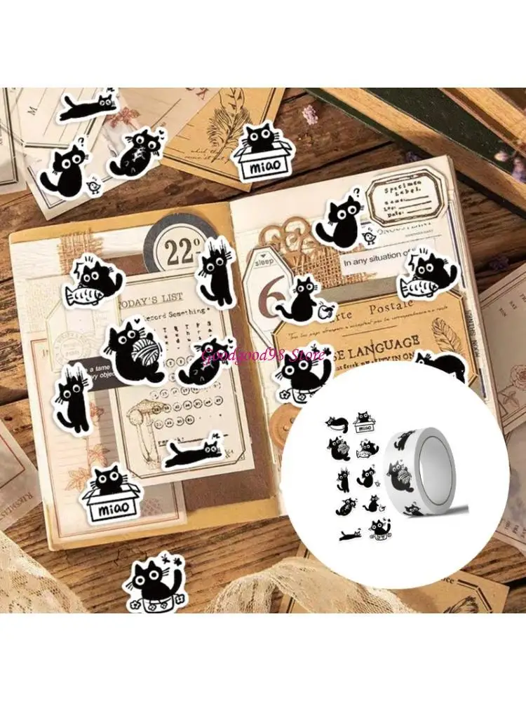 

Pack of 500 Cartoon Cats Adhesive Sticker with Strong Stickiness for Stationery