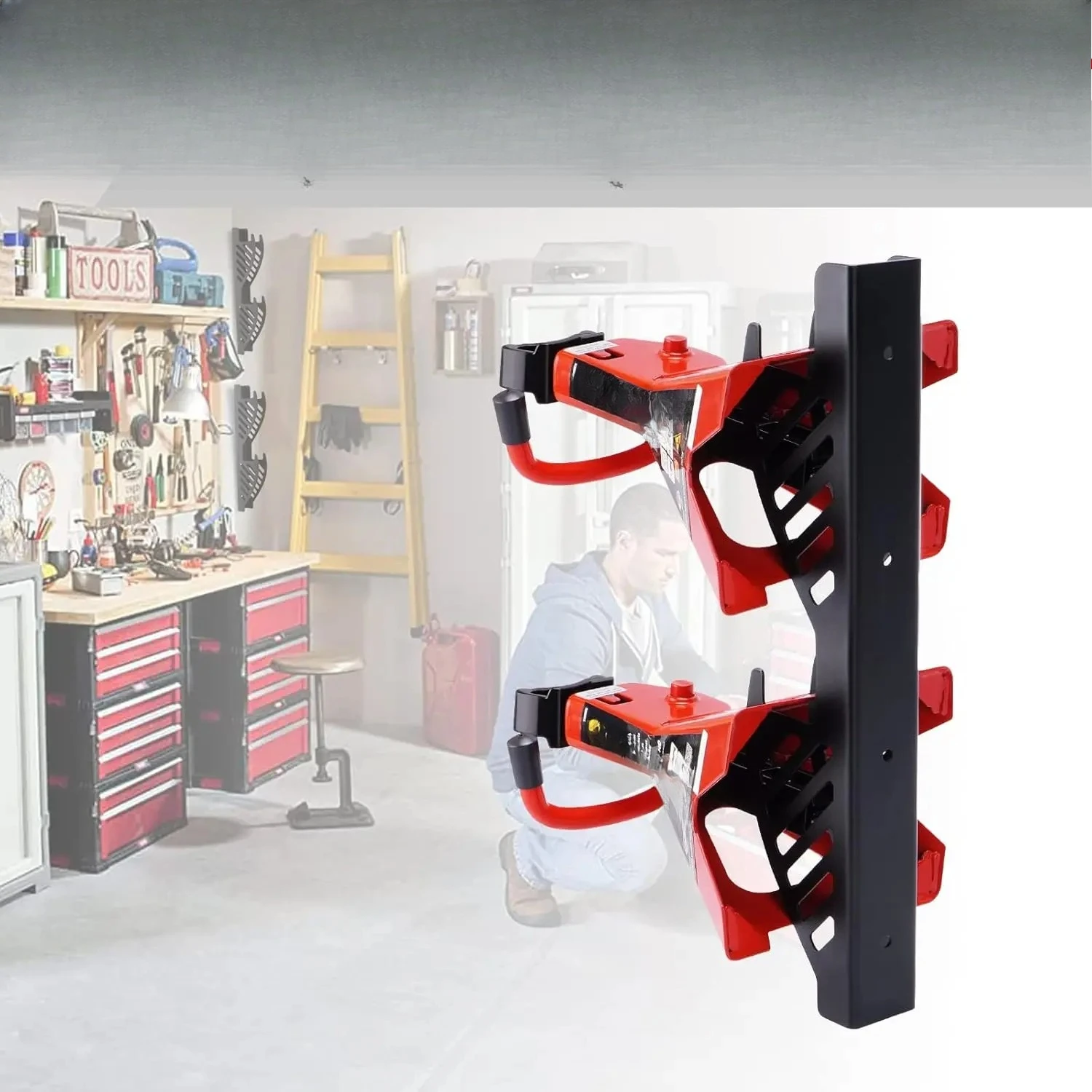 Jack Stand Wall Mount Organizer: Jack Stands Holder Storage Rack Mount - Fit for 2 & 3 Ton lifting jack Stand