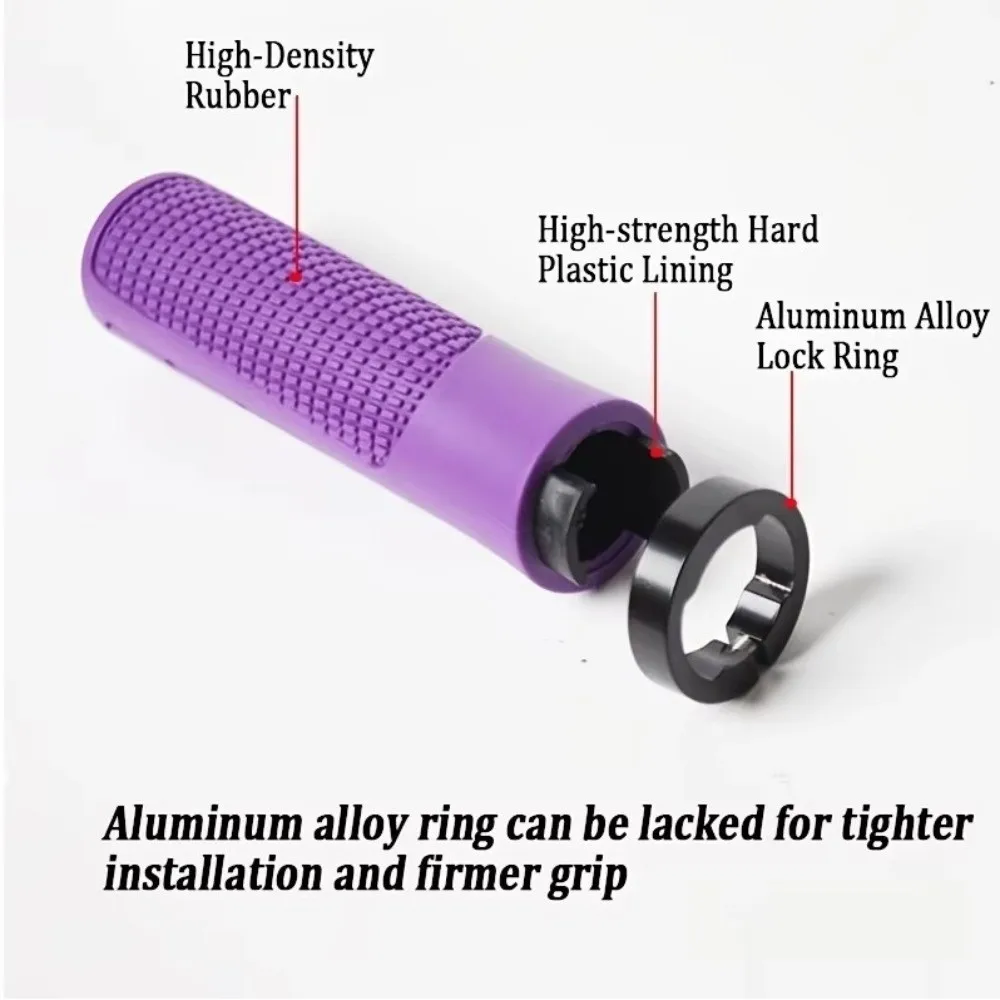 Soft Bicycle Handlebar Grip Shockproof Ergonomic Cover Mountain Bike Grip Rubber Shock Absorption Non-slip Bike Handle Grip