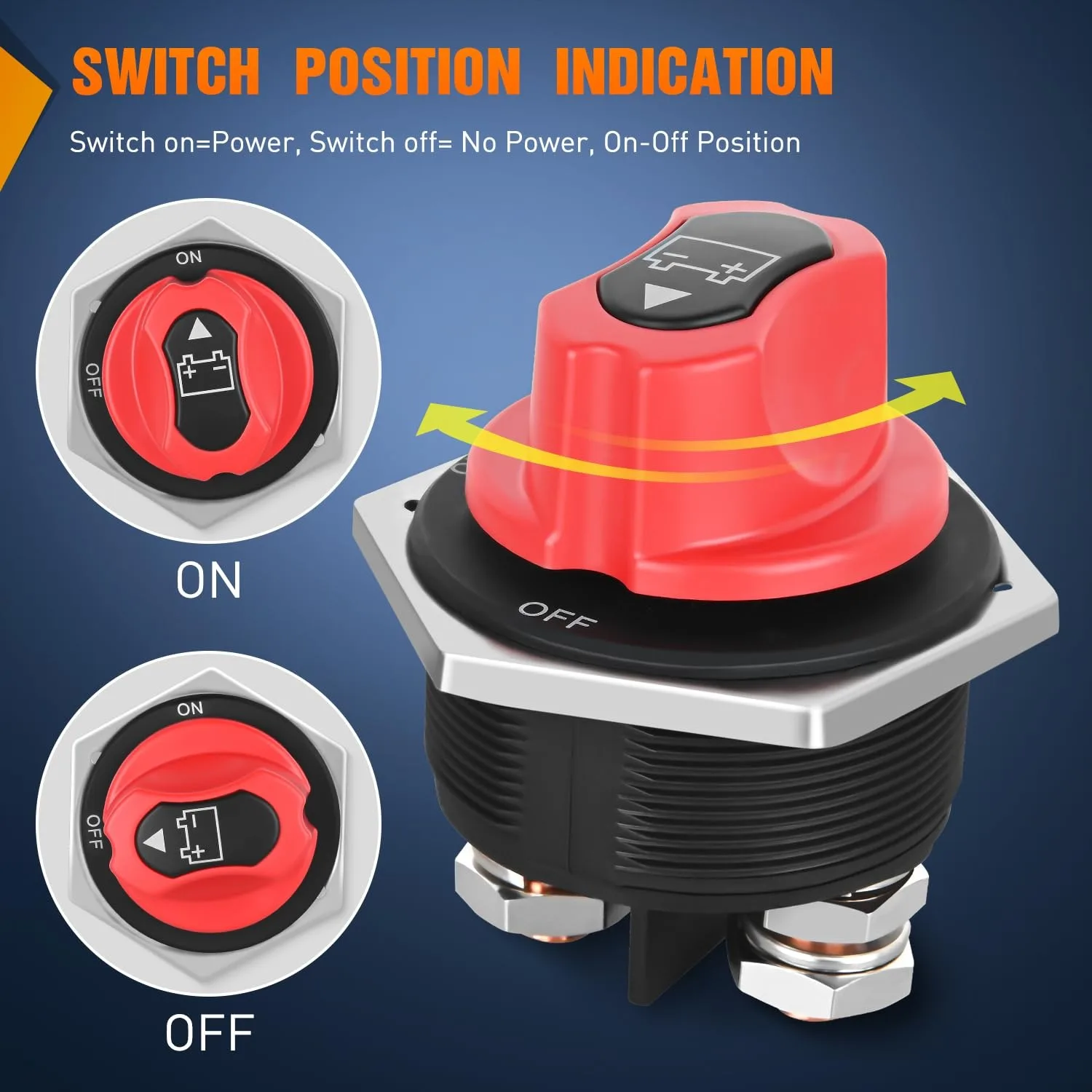 

Выключатель аккумулятора 200А Главный разъединитель 12 В-48 В Выключатель питания Водонепроницаемые лодки Лодки Автомобили RV ATV UTV Яхты