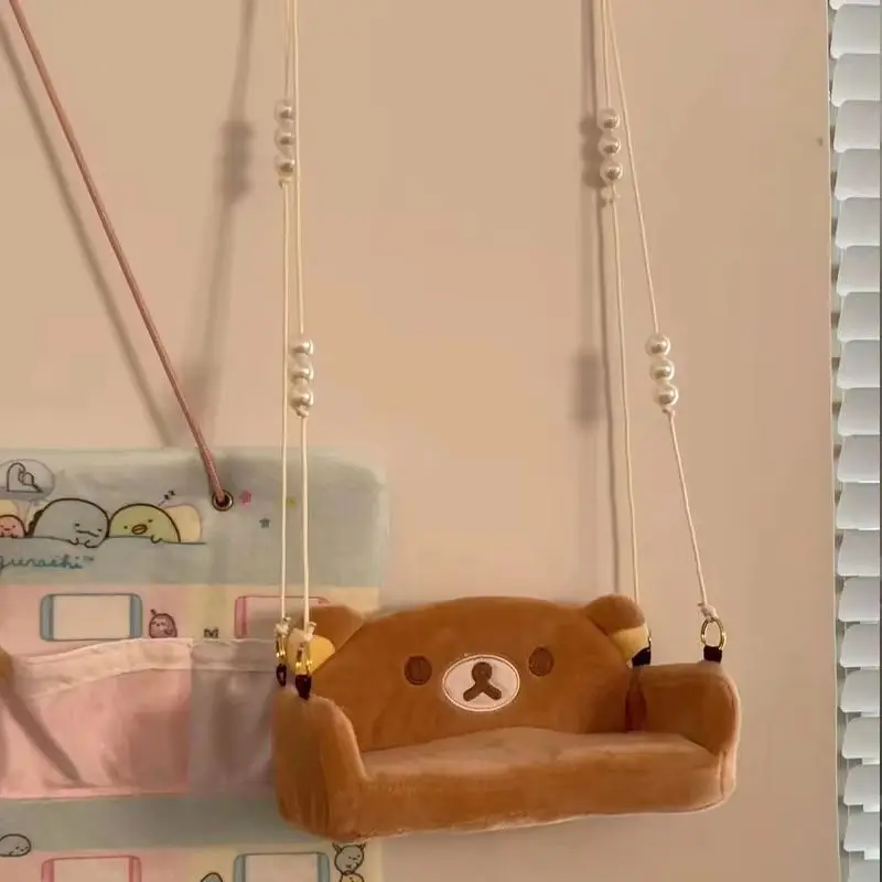 Rilakkuma Cute Doll Decoration Scene Plush Swing Korilakkuma Bedroom Decoration Pendant Birthday Gift Anime Surrounding