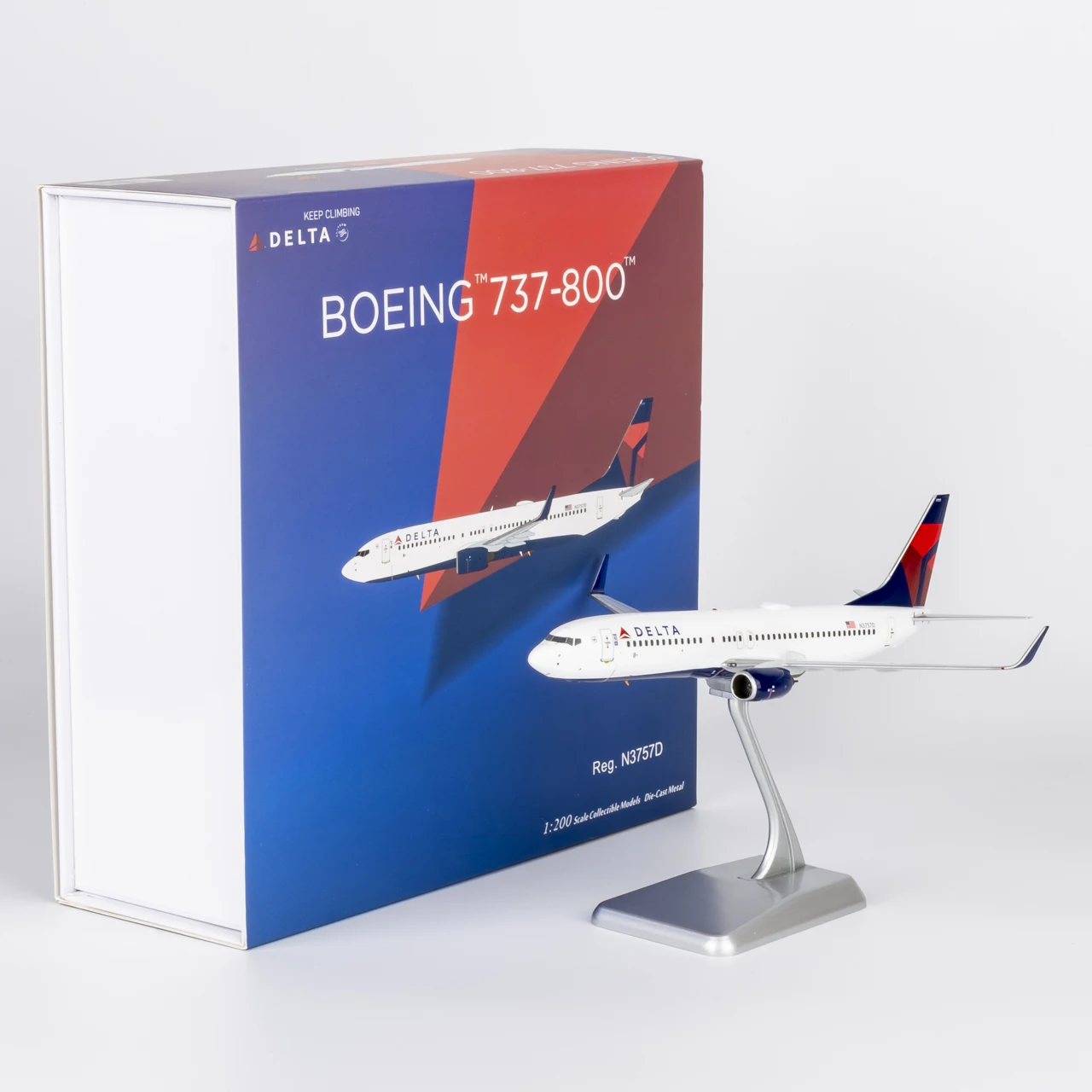 

08061 Коллекционный самолет из сплава, подарочная модель NG, 1:200 Delta Air Lines, «SkyTeam», Boeing B737-800, литая под давлением модель самолета N3757D