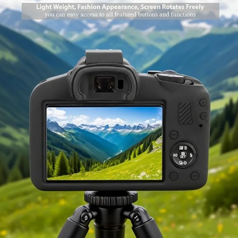 

Camera Protective Cover Silicone Cover ，For Canon EOS R100 Mirrorless Cameras R100 Silicone Armor Skin Case + Free Tempered Film
