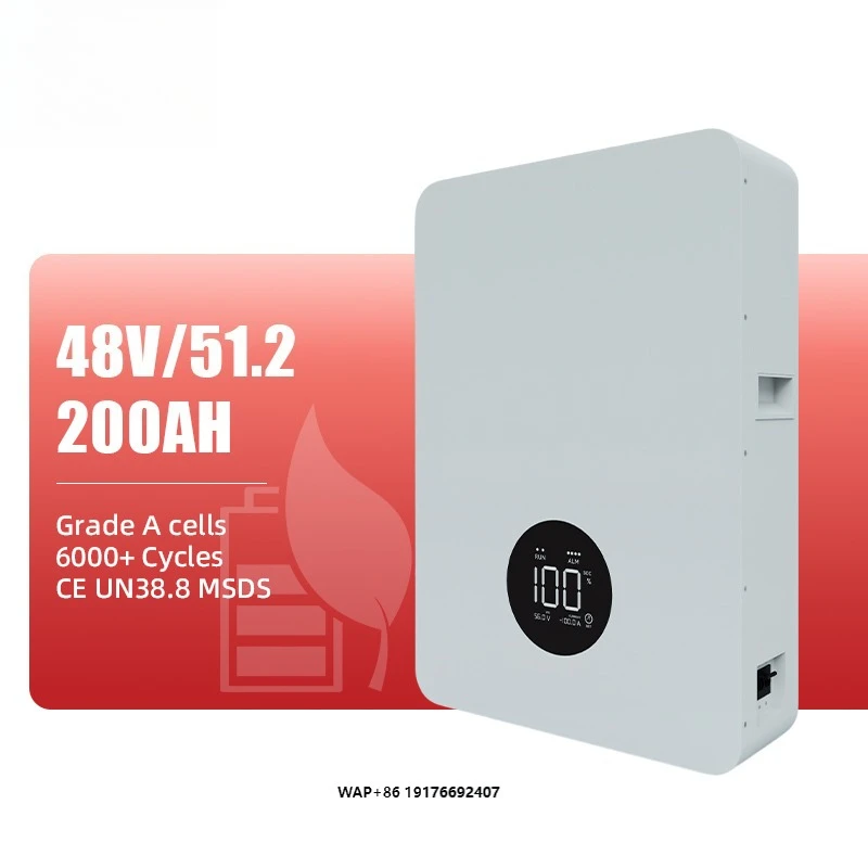 Factory Wholesale 51.2V 200Ah LiFePO4 Battery 6000 Cycles Solar Home Energy Battery 48V 10KWH Powerwall Lithium Ion Battery