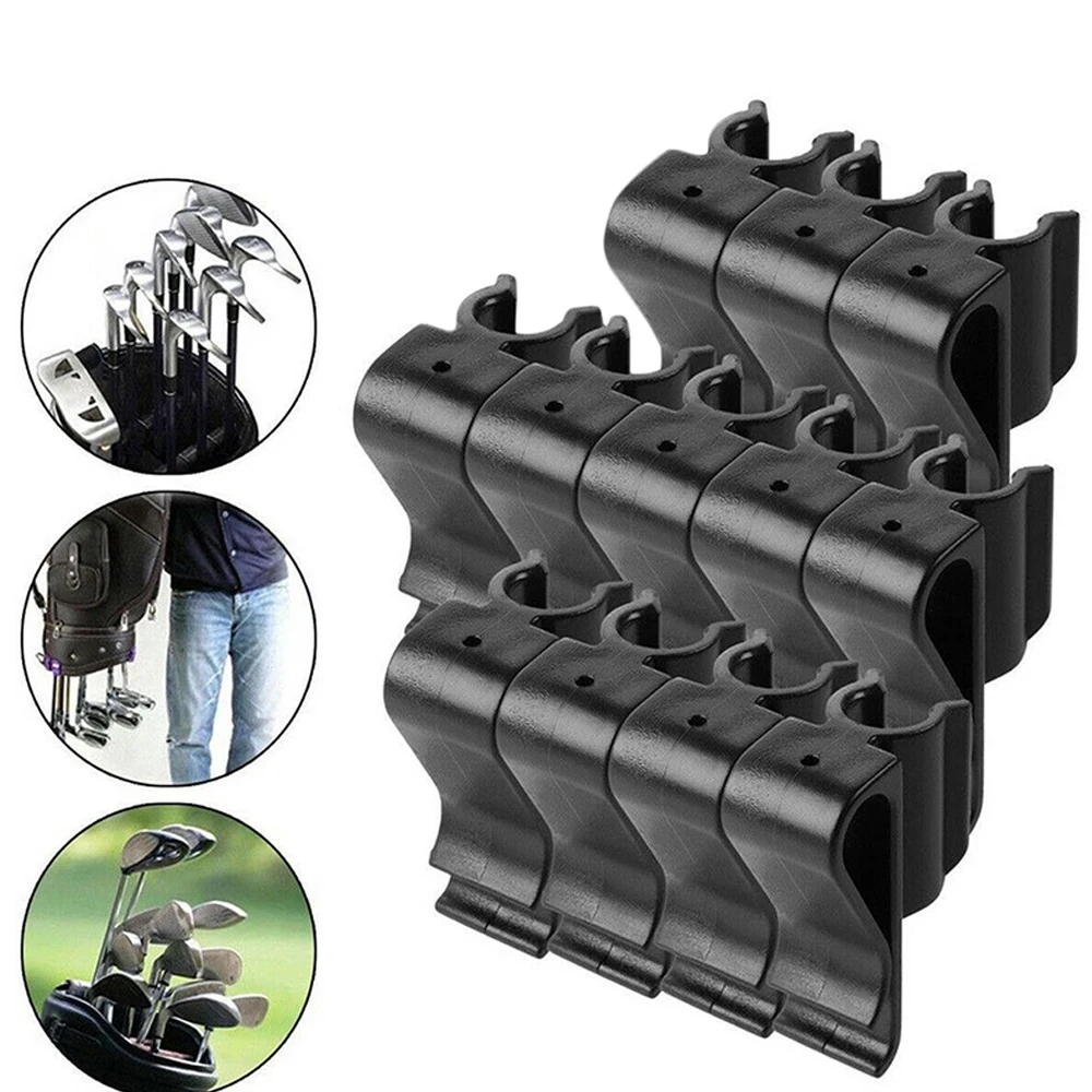 

10PCS Golf Putter Holder Golf Bag Clip Fixed Golf Clubs Training Aids Outdoor