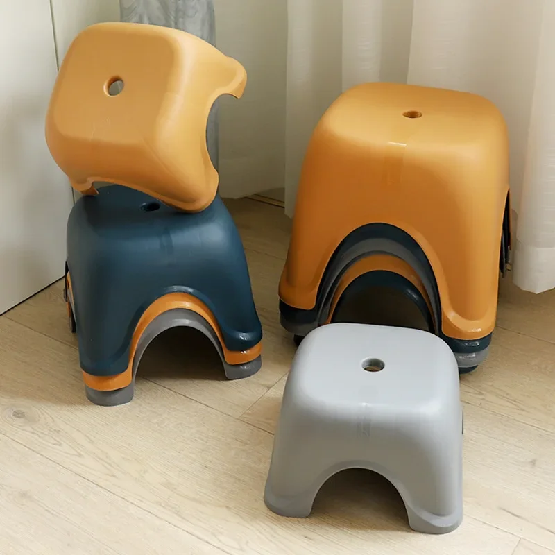 Thickened Plastic Stool Home Living Room Bathroom Low Stool Children's Chair Mat Footstep Step Small Sized Furniture