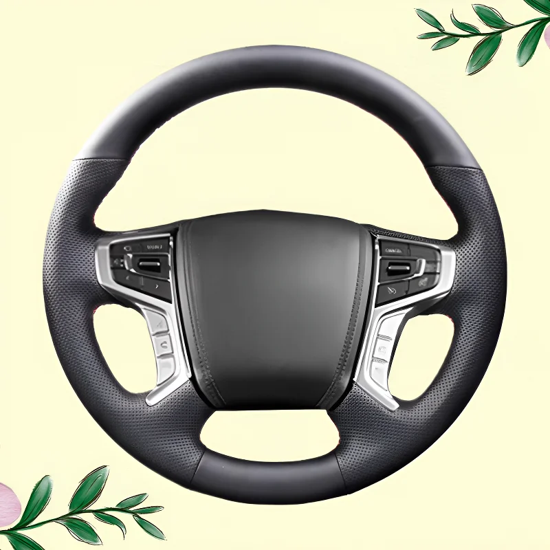 For Mitsubishi L200 19-23 Models Hand-Stitched Steering Wheel Cover Lightweight and Breathable Full Coverage Modification Design