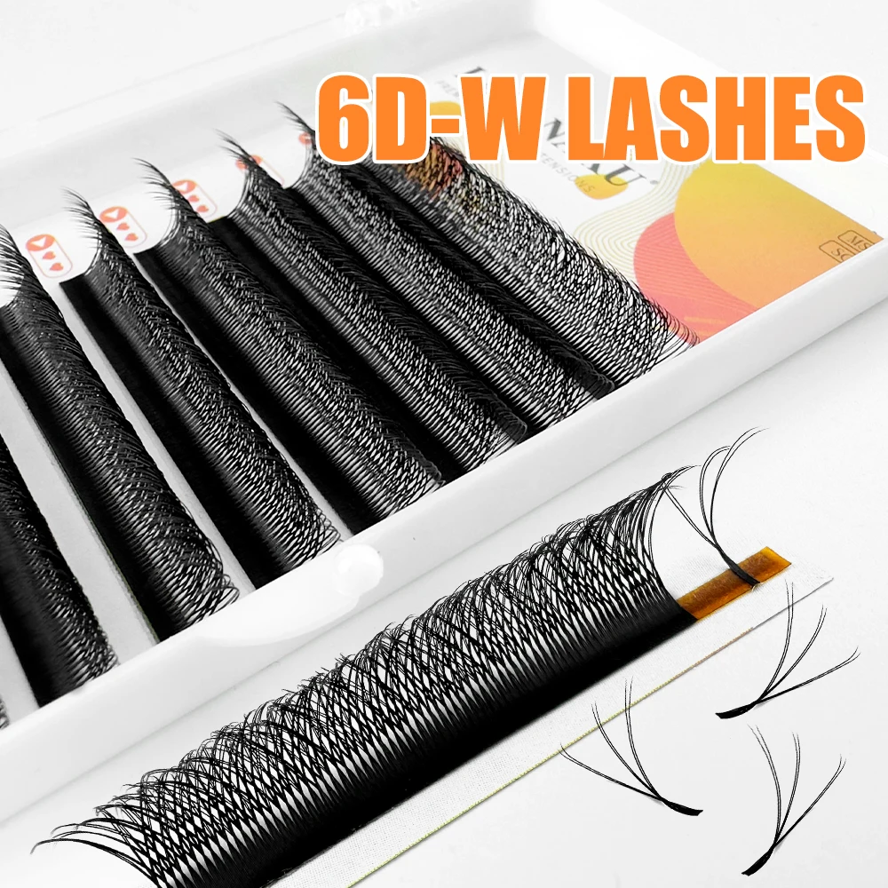 LAKANAKU Flower 3D 4D 5D 6D 8D W Wispy Lashes Extension Premade Fan Individual Volume Eyelash Soft YY Volume Cilia